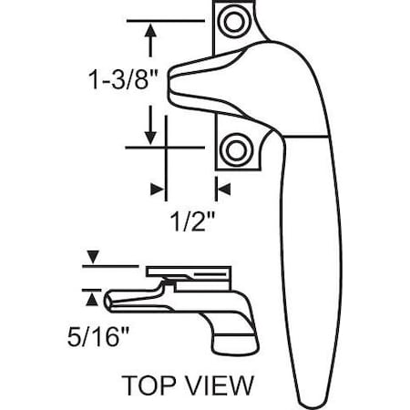 Strybuc Cam Handle White Bronze 32-221
